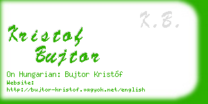 kristof bujtor business card